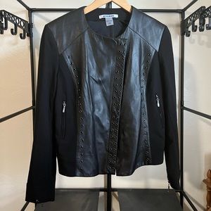 Peter nygard faux leather jacket